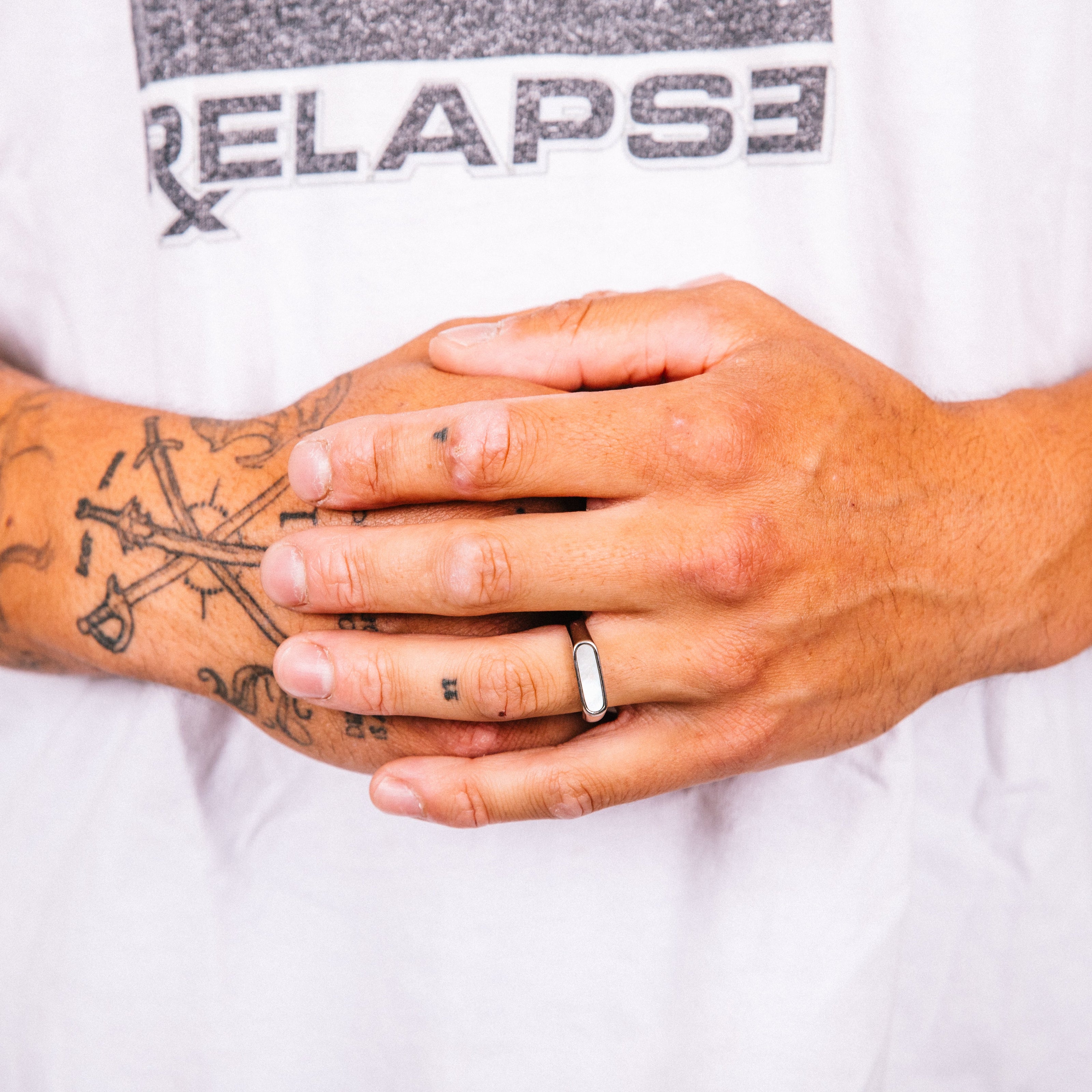 Anel Masculino Slate de Pérola