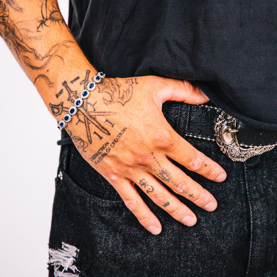 Pulseira Masculina Corte Halo Azul