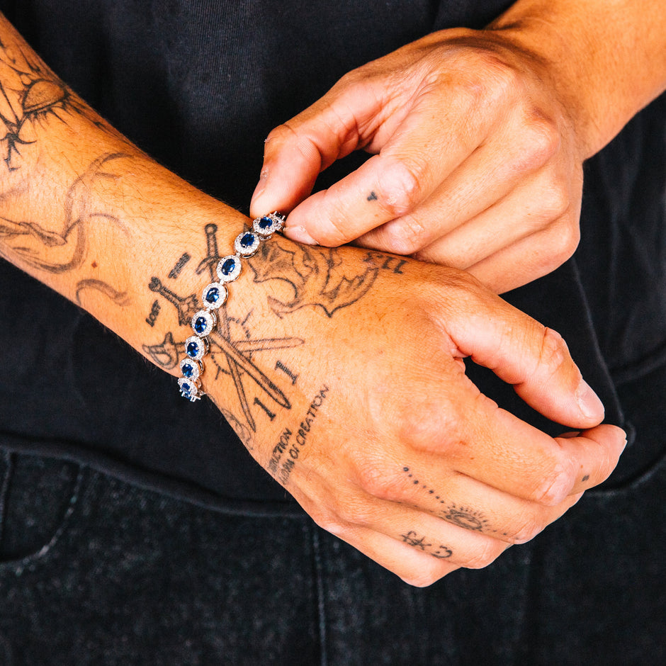 Pulseira Masculina Corte Halo Azul