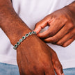 Pulseira Masculina Corte Halo Esmeralda
