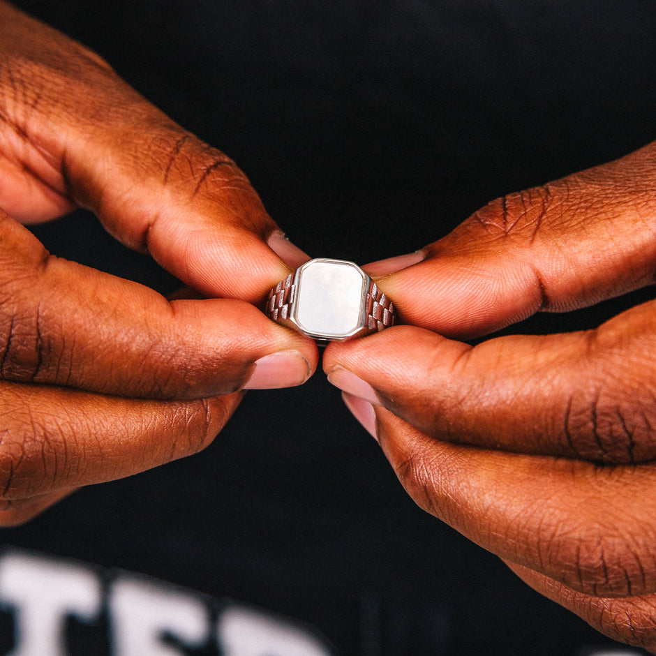 Anel Masculino Monarca (Branco)