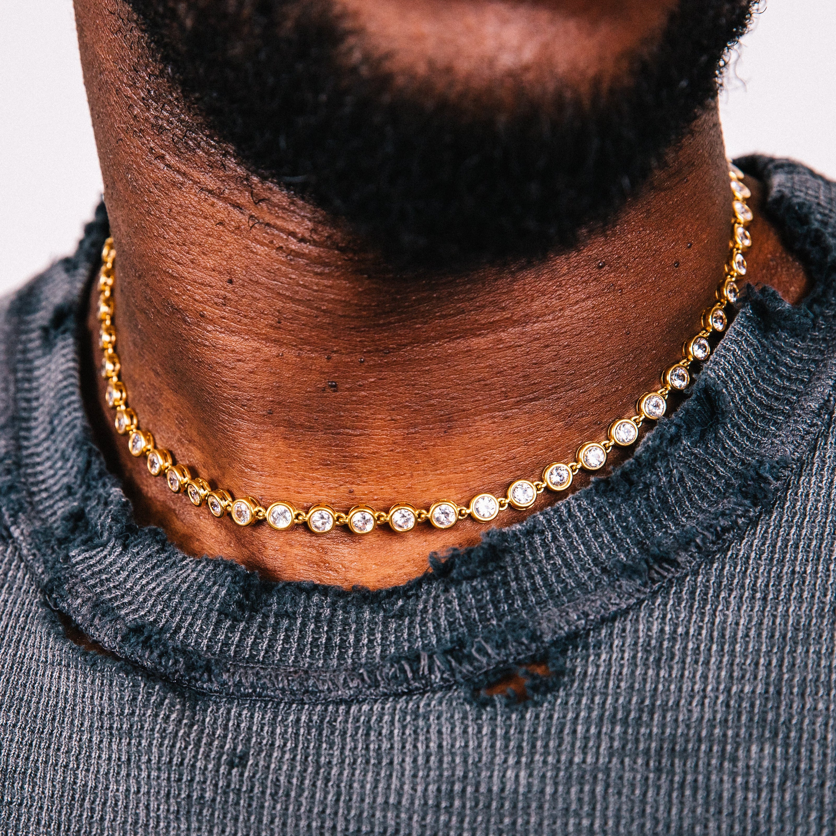 Corrente Masculina Glacé Cristallo (Ouro)