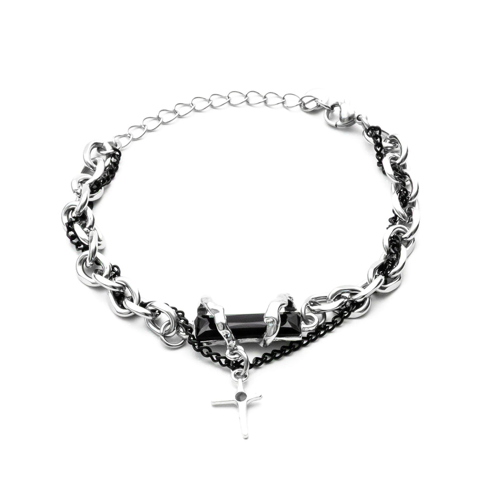 Pulseira Black Crucifixion - Convicção Sombria