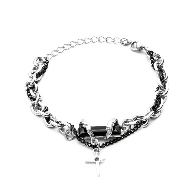Pulseira Black Crucifixion - Convicção Sombria