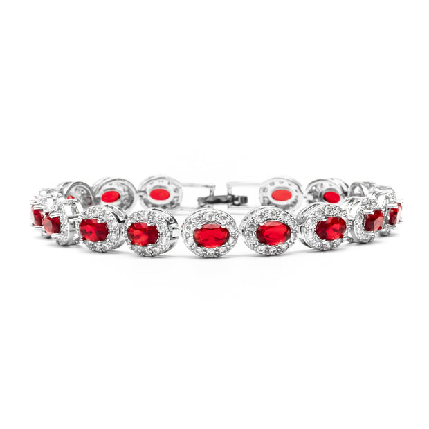 Pulseira Masculina Corte Halo Vermelho
