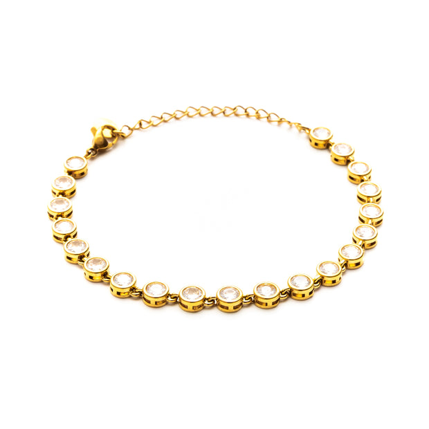 Pulseira Masculina Glacé Cristallo (Ouro)