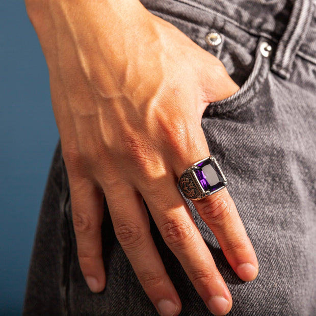 Anel Purple Dominus - O Véu da Soberania