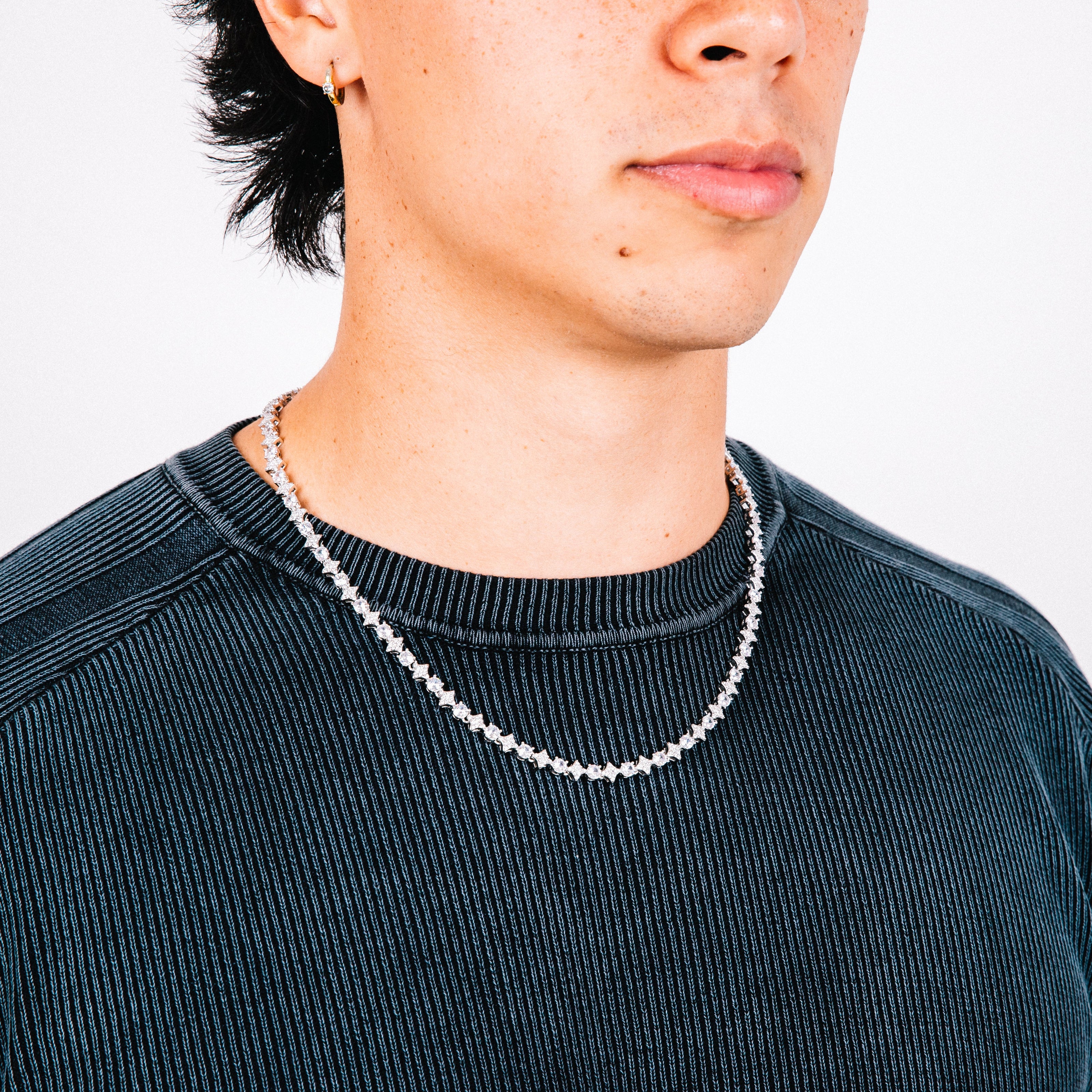 Corrente Masculina Reign (Prata)