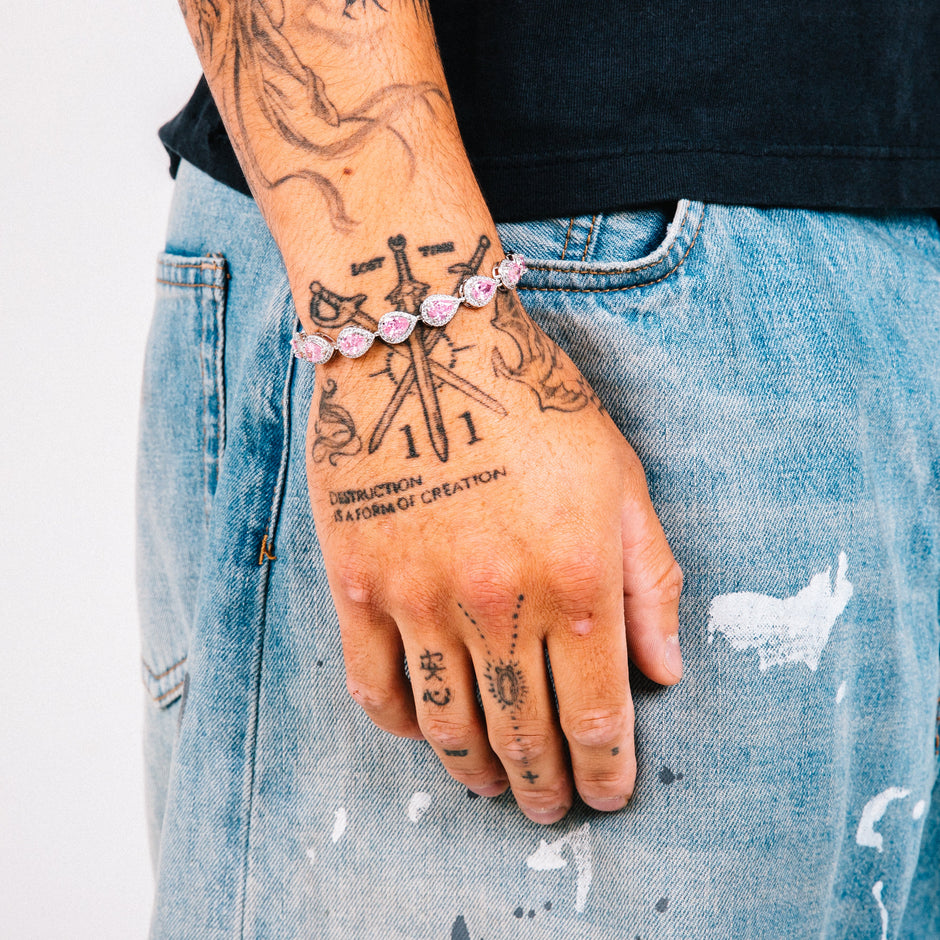 Pulseira Masculina Lacrima (Rosa)