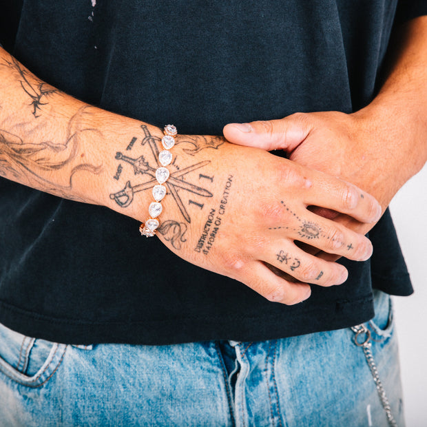 Pulseira Masculina Lacrima (Ouro Rosa)