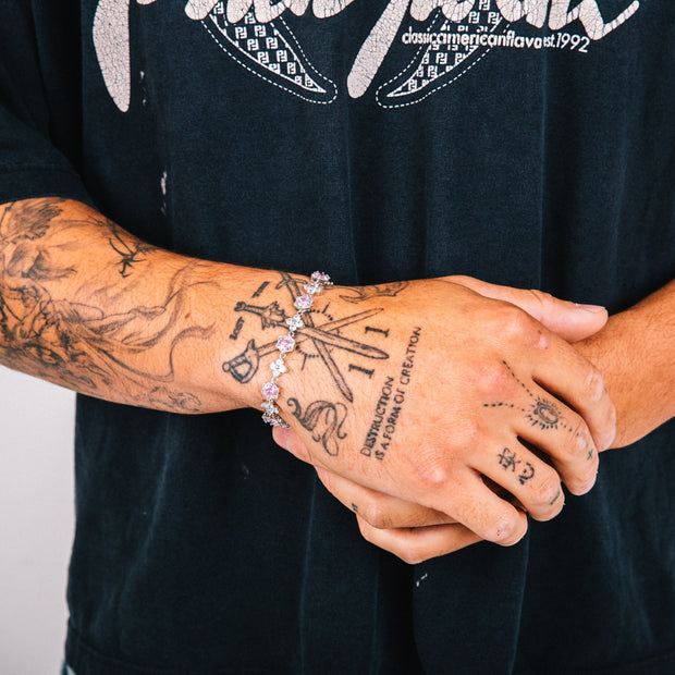 Pulseira Masculina Pioggia (rosa)