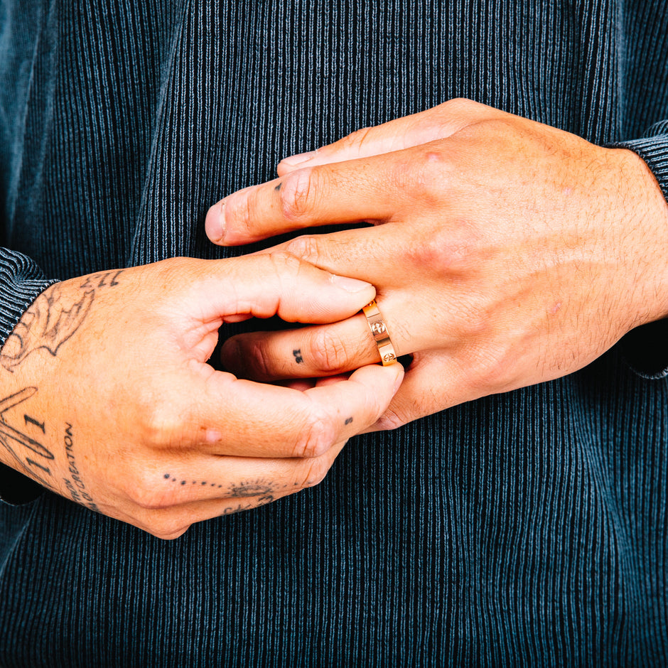 Anel Masculino Marque (Ouro Rosa)