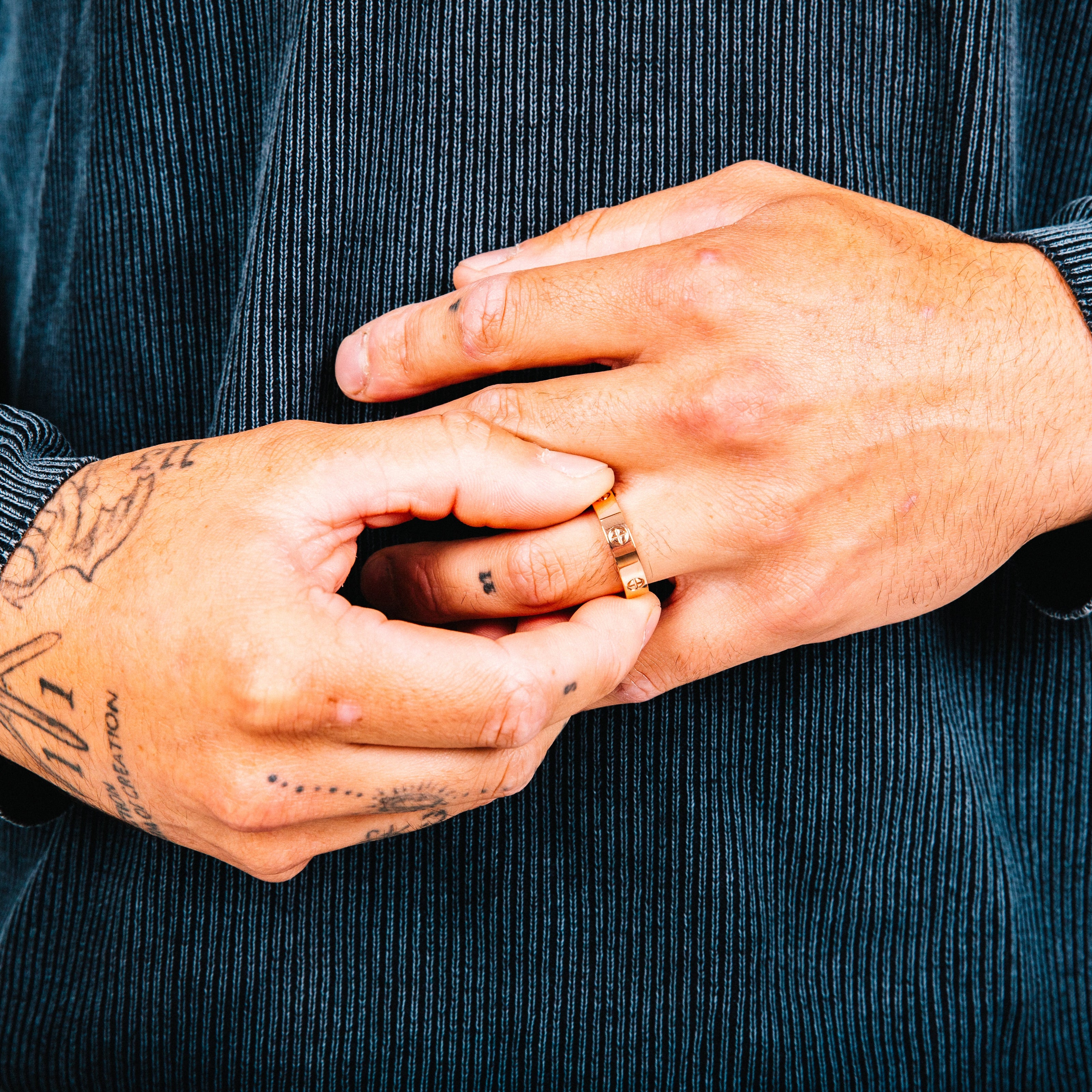 Anel Masculino Marque (Ouro Rosa)