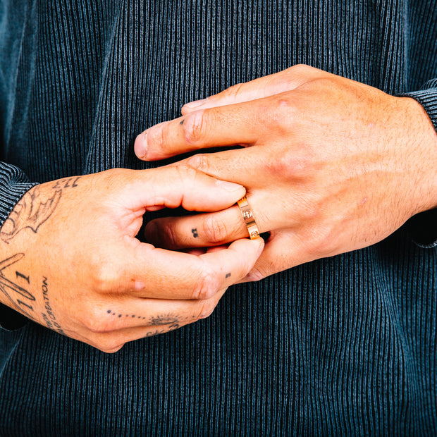 Anel Masculino Marque (Ouro Rosa)