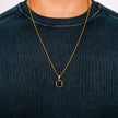 Colar Masculino Ícone Preto (Ouro)