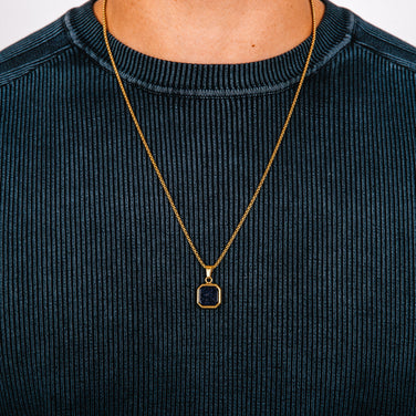 Colar Masculino Ícone Preto (Ouro)