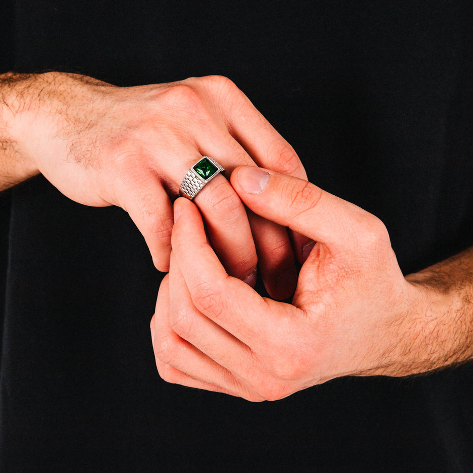 Anel Masculino Relix Verde