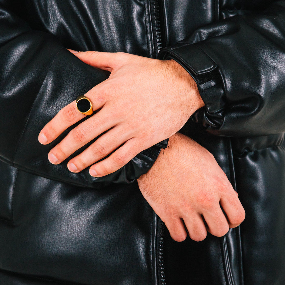 Anel Masculino Vazio (Ouro)