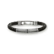 Pulseira Masculina de Couro Cruzada