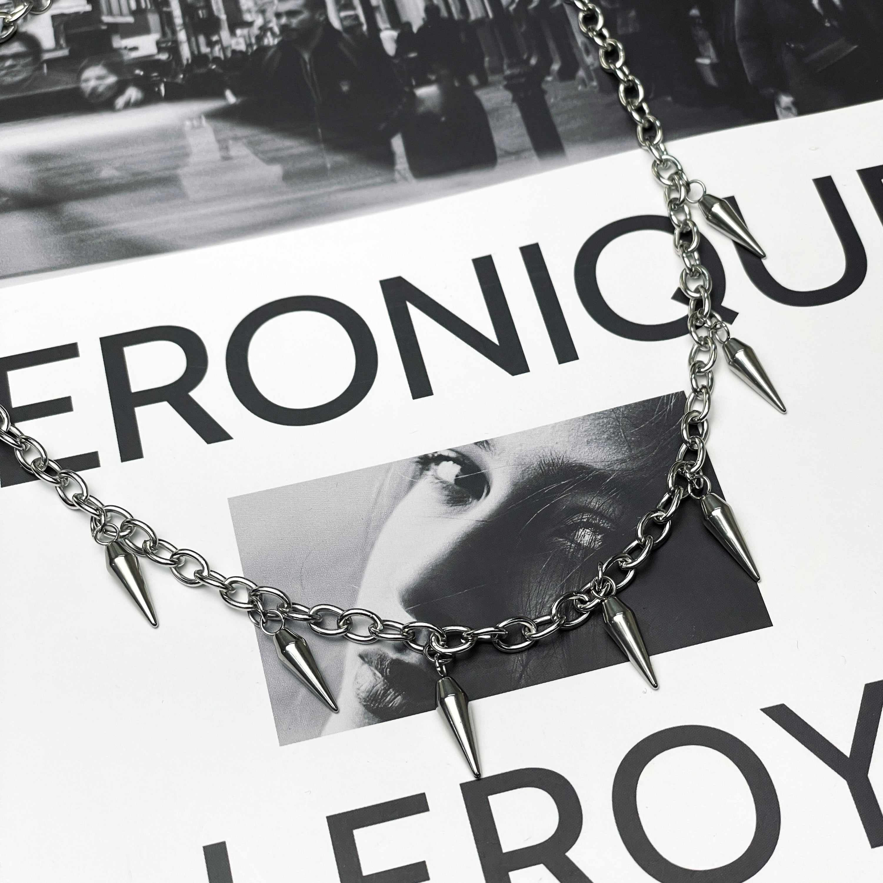 Kit Colar Masculino Spike Pearls 2 Peças