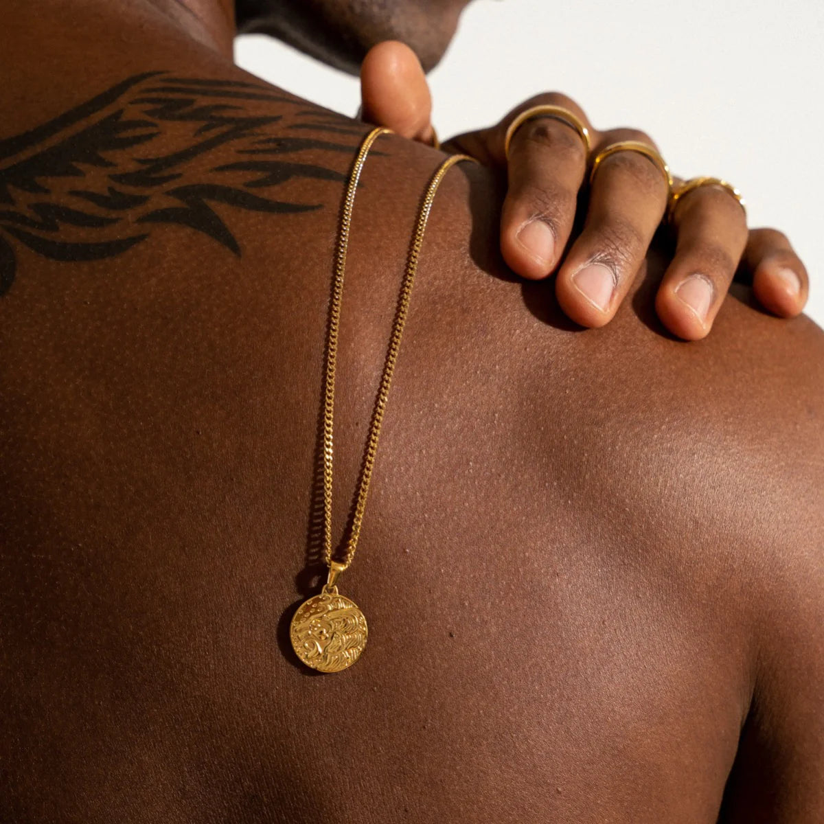 Colar Masculino Pingente Leão - Prata
