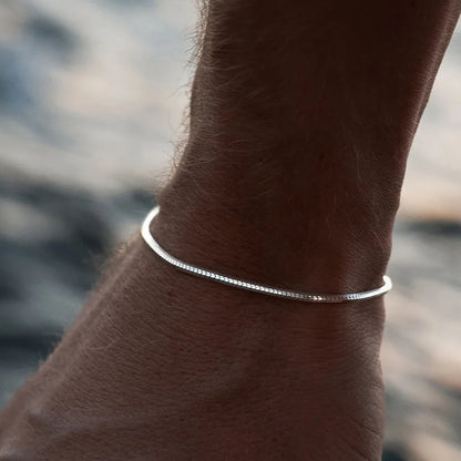 Pulseira Minimalista Corrente Octogonal - 1.4 mm