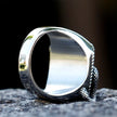Anel Masculino Serpente Obsidiana 3D