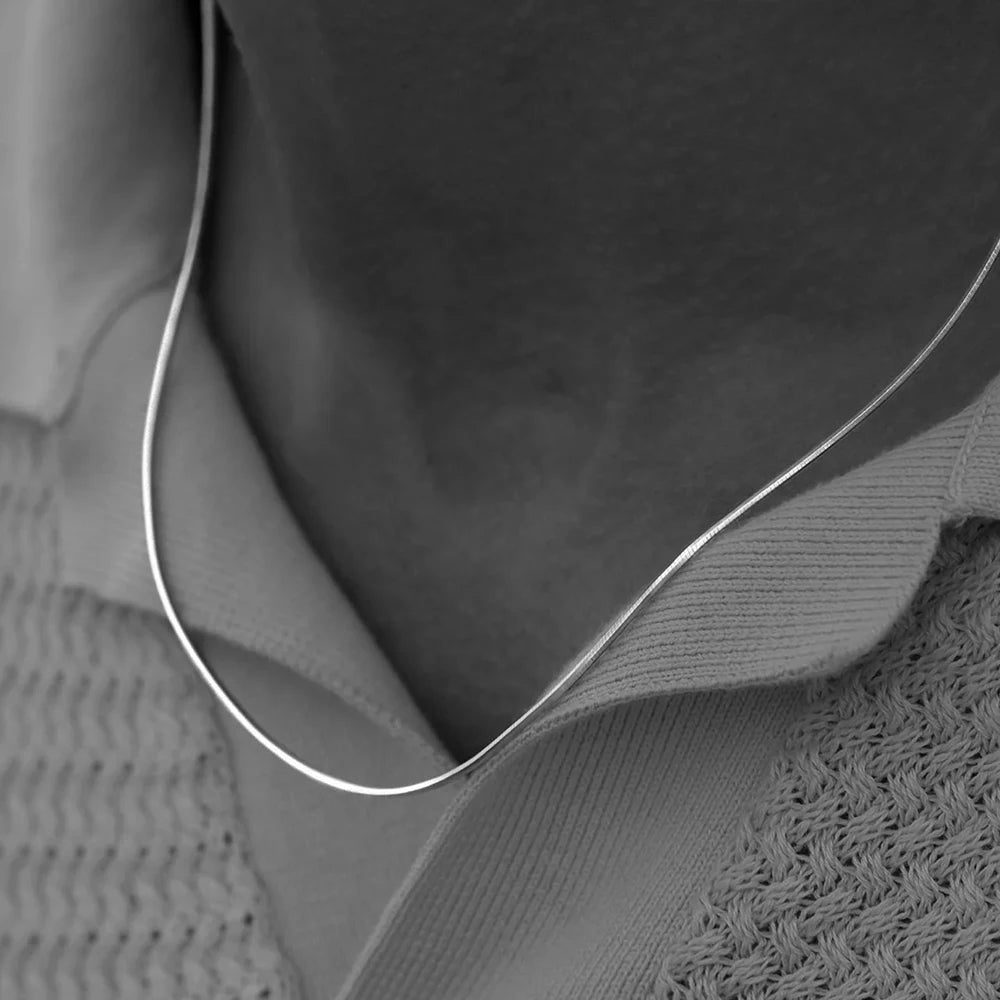 Colar Minimalista Malha Serpente - 1.4mm