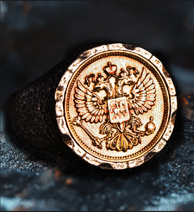 Anel Masculino Águia Imperial – Prata 925