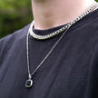 Colar Masculino Pingente de Ônix Preto - Ouro
