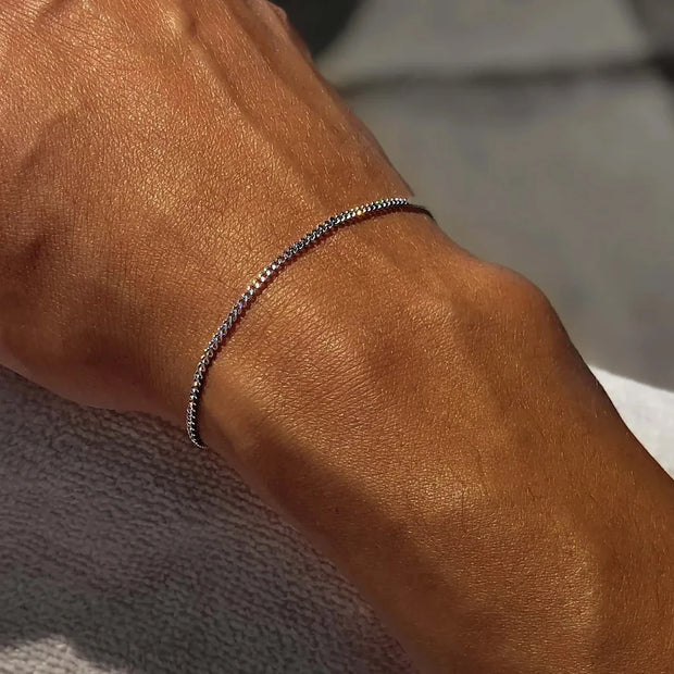 Pulseira Minimalista Corrente cubana - 1.8 mm