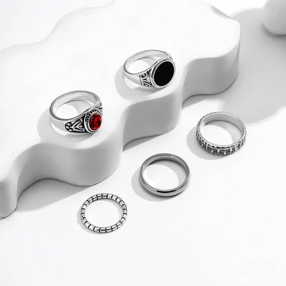 Kit Anéis Minimalist 5 Peças