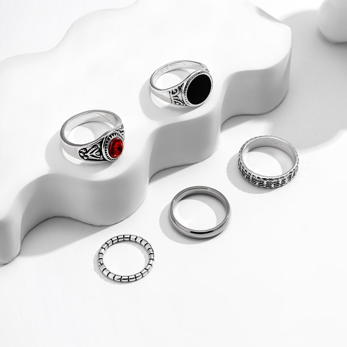 Kit Anéis Minimalist 5 Peças
