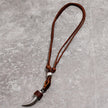 Colar Masculino de Couro Wolf Tooth