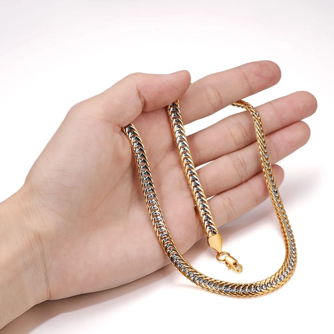 Corrente Masculina Dual Chain Dourada - 6mm