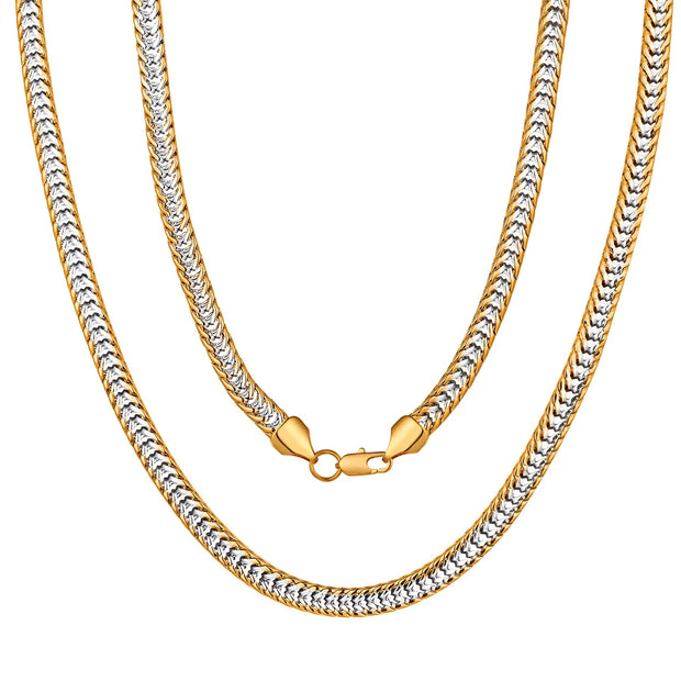 Corrente Masculina Dual Chain Dourada - 6mm