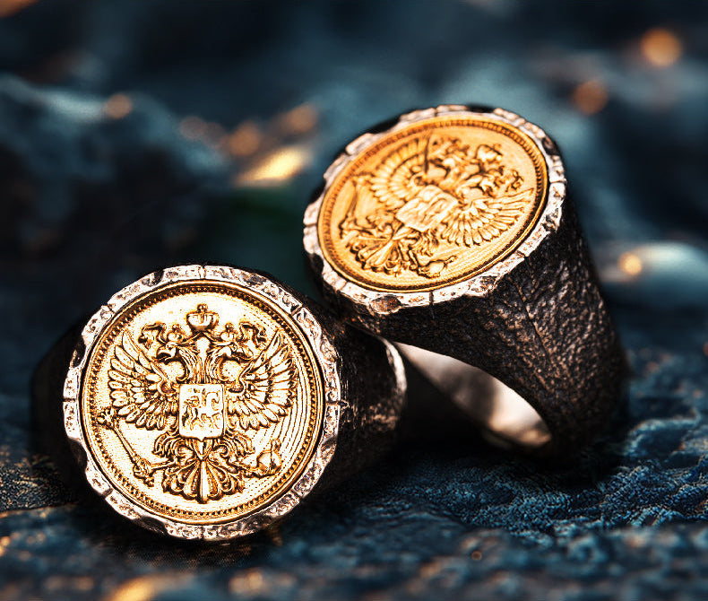 Anel Masculino Águia Imperial – Prata 925
