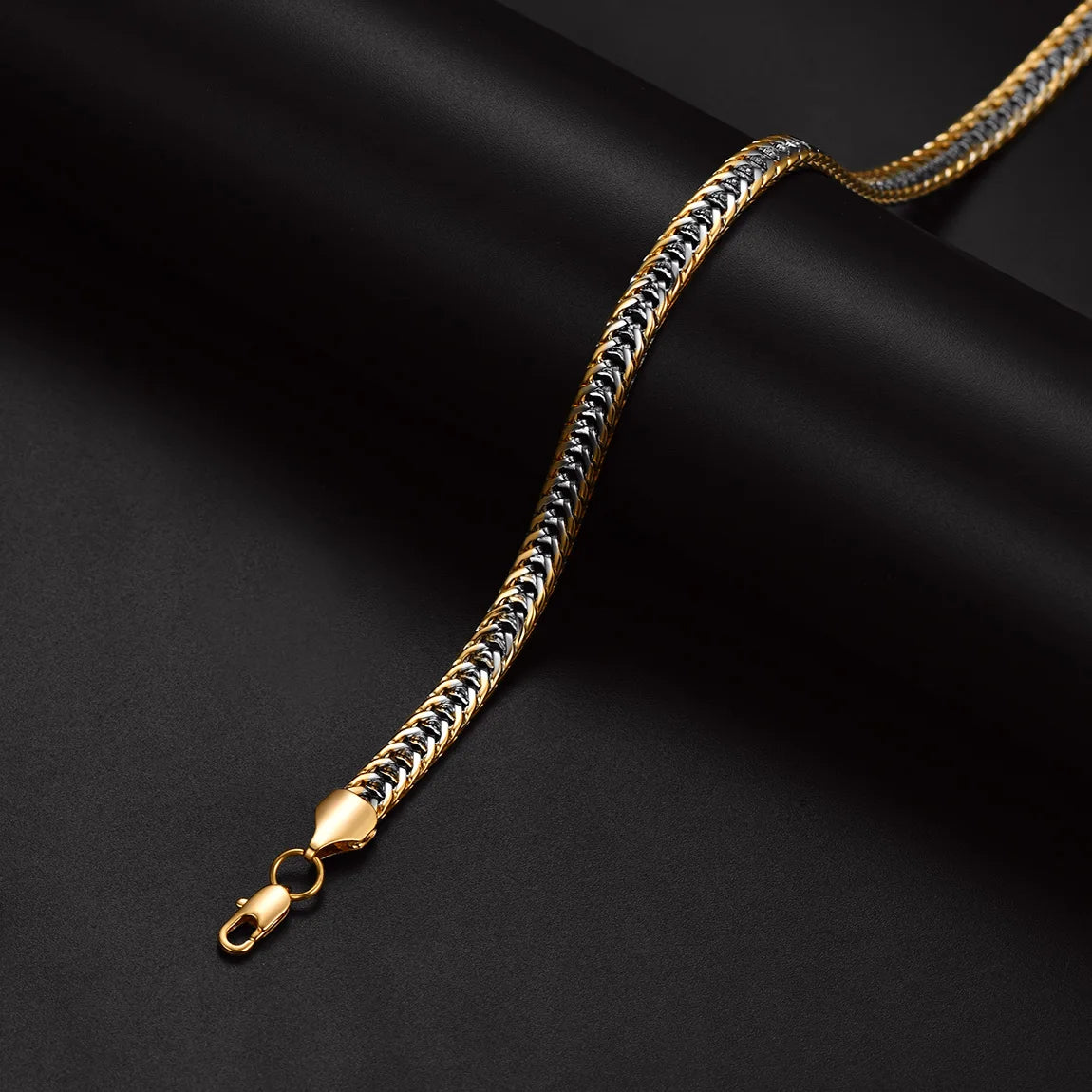 Corrente Masculina Dual Chain Dourada - 6mm