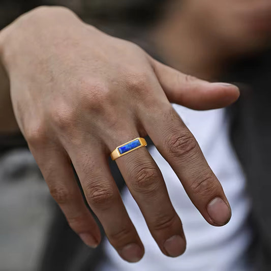 Anel Masculino Elementum Deep Blue