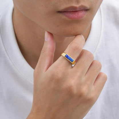 Anel Masculino Elementum Deep Blue