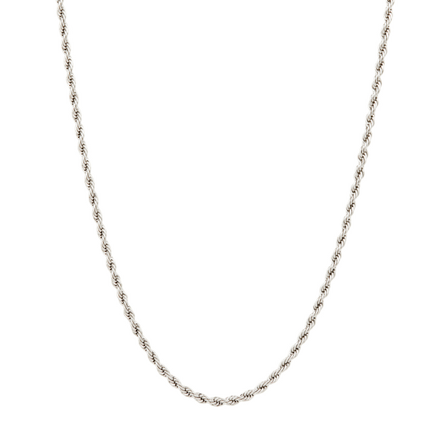 Corrente Masculina de Corda Prata - 2MM