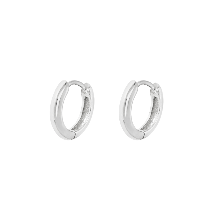 Brinco Masculino de Argola Prata - 13mm