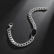Pulseira Masculina Corrente Cubana Black Eyes