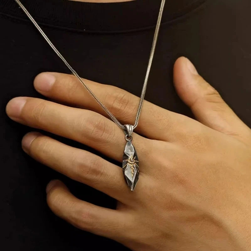 Colar Masculino Talismã dos Desejos Aço Prata