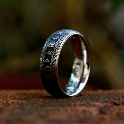 Anel Masculino Viking com Runas Nórdicas