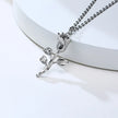 Colar Masculino Pingente Rosa - Ouro