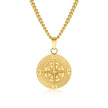 Colar Masculino Pingente Bússola - Ouro