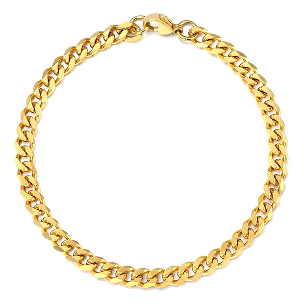 Pulseira Masculina Corrente Cubana Ouro - 5MM