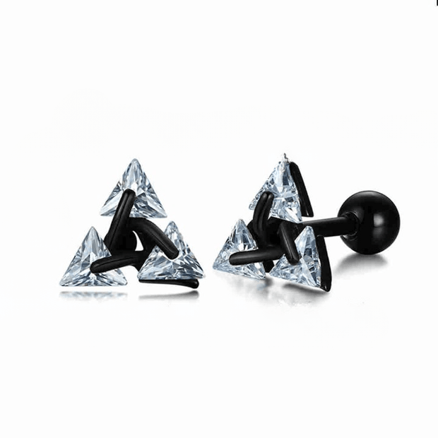 Brinco Masculino Triângulo Triplo de Zincrônia - Loja Hey Dude