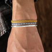 Conjunto de Pulseiras Budistas com Bracelete em Prata Tibetana - Amizade - Loja Hey Dude